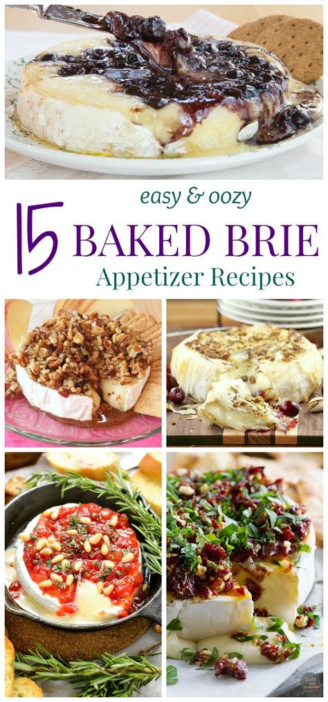 15 Easy and Oozy Baked Brie Appetizer Recipes - no party is complete without cheese! Here are some of the best baked Brie recipes! Brie Appetizer Recipes, Best Baked Brie, Brie Recipes Appetizers, Baked Brie Appetizer, Baked Brie Recipes, Brie Appetizer, Brie Recipes, Baked Brie, God Mat