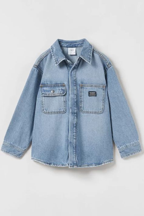 86 Pieces We Love From Zara Kids | SheerLuxe Ripped Bermuda Shorts, Family Outfit Ideas, Denim Overshirt, Kids Shirts Boys, Zara Australia, Family Picture Outfits, Denim Shirts, Zara Shirt, Kids Denim