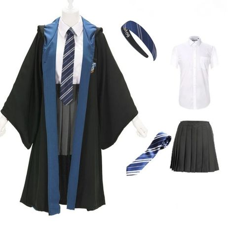 Harry Potter Ravenclaw Outfits, Hermione Cosplay, Ravenclaw Costume, Ravenclaw Uniform, Harry Potter Uniform, Ravenclaw Outfit, Harry Potter Robes, Hogwarts Uniform, Hogwarts Outfits