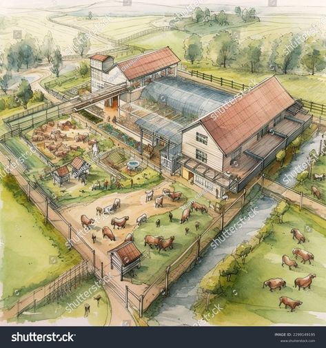 Hobby Farms Layout, Homestead Layout, Greenhouse Farming, Small Backyard Design Ideas, Backyard Design Ideas Budget, Acre Homestead, Design On A Budget, Backyard Design Ideas, Farm Plans