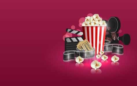 Movie time illustration. composition w... | Premium Vector #Freepik #vector #background #camera #cinema #film Watching Movie Illustration, Pink Clapperboard, Movie Reel Drawing, Film Projector Illustration, Drive In Cinema Illustration, Movie Vector, Background Camera, Illustration Composition, Time Illustration