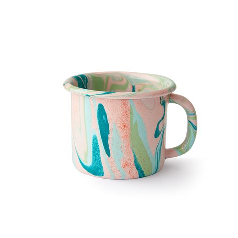 Trouva: Enamel Marble Mug - Blush Marble Mugs, Marbling Techniques, Hard Water Stain Remover, Hard Water Stains, Lemon Cream, Marble Pattern, Traditional Techniques, Fused Glass, The Well