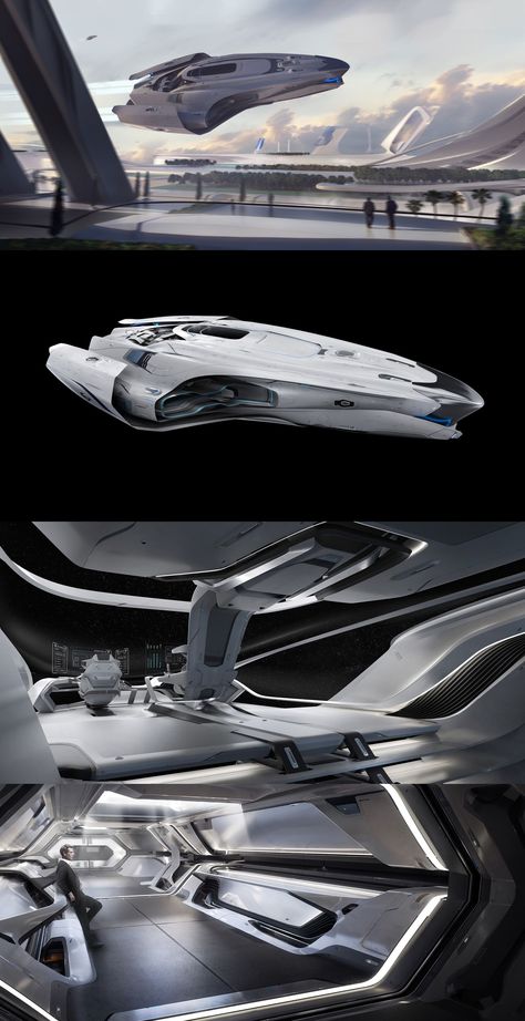 Sci Fi Spaceships Concepts, Luxury Spaceship Concept, Sci Fi Airship, Sci Fi Vehicle Concept Art, Starship Design Spaceship Concept, Futuristic Starship, Spaceship Layout, Spaceship Interior Concept Art, Space Shuttle Concept