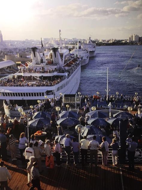 Port of Miami 1980’s Miami 1980s, Cruise Ships, Types Of Art, Cruise Ship, Sydney Opera House, Miami, Ships, Technology, Travel