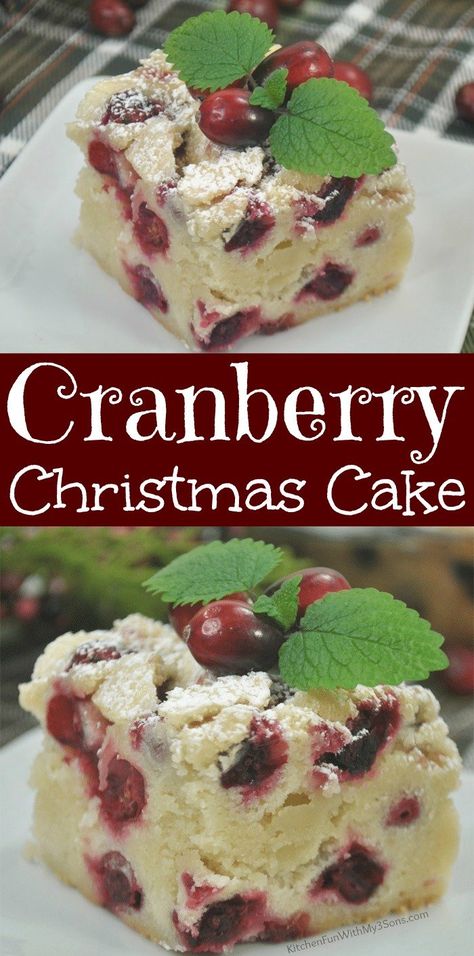 Cranberry Christmas Cake on a plate Happy Homeschool Nest Recipes, 12 Tomatoes Recipes Cakes, Simple Christmas Cakes, Holiday Cakes Christmas, Cranberry Cake Recipe, Cranberry Christmas Cake, Savory Cakes, Soft Cake, Cranberry Cake