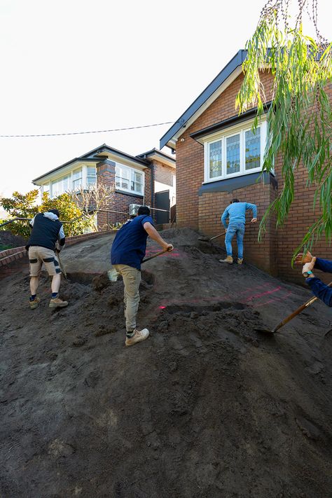 How to create a garden on a slope | Better Homes and Gardens Slope Yard Landscaping, Planting On A Slope, Garden On A Slope, Sloped Front Yard, Steep Gardens, Landscaping A Slope, Bush Garden, Sloped Yard, Australian Native Garden