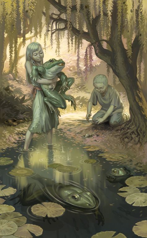 Toad Illustration, Swamp Witch, Swamp Creature, Corel Painter, Frog Art, A Frog, Fairytale Art, Arte Fantasy, Fairy Art