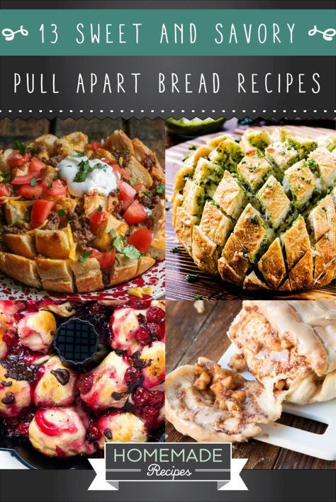 pull apart bread recipes Mini Pull Apart Bread, Savory Pull Apart Bread, Pull Apart Breads, Pull Apart Bread Recipes, Pull Apart Bread Appetizer, Savoury Dips, Bread Pull Apart, Pull Apart Recipes, Monkey Breads