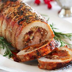 Apple Stuffed Pork Loin, Turkey Roulade, Apple Stuffing, Stuffed Pork Loin, Pork Loin Roast Recipes, Walnut Sauce, Pork Dumplings, Fall Dinners, Recipes Pork