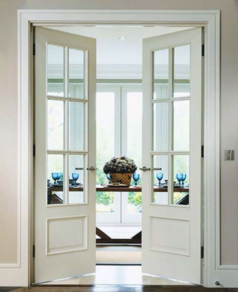 Would love these doors into master bedroom!!! Internal French Doors, Internal Glass Doors, Double Doors Interior, Living Room Door, Double French Doors, French Doors Interior, House Doors, Room Doors, Internal Doors