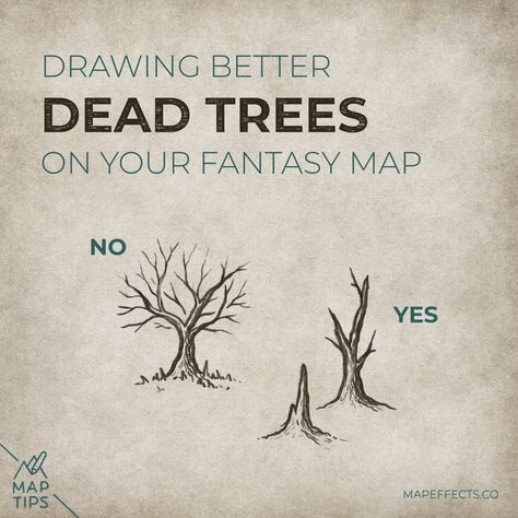 How to Draw Rivers On Your Fantasy Map — Map Effects Fantasy Map Monsters, Trees On A Map, Mountain Map Illustration, Fantasy Map Trees, Maps Fantasy World, Things To Add To Your Fantasy Map, How To Make Fantasy Maps, How To Make A Fantasy World, Drawing Fantasy Maps