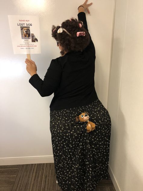 Lost dog (in butt!) costume! It was a hit and super easy to do. Small investment and great results! Lots of laughs! Old People Costume, Dog Costume, Losing A Dog, Old People, Halloween Celebration, Halloween Costumes, Celebrities