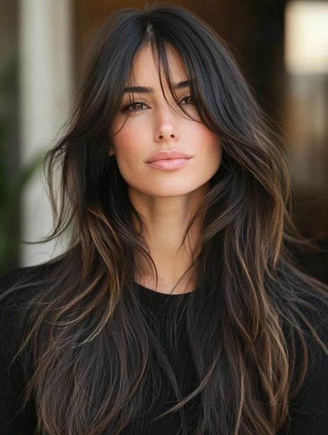 Best Layered Haircuts for Long Hair 2024: Top Styles & Trends Long Length Haircut With Layers Straight, Layered Hair Inspo Long, Sassy Long Haircut, Long Brown Shag Haircut, Long Layers With Volume, 2025 Dark Hair Trends, 2025hair Trends For Women, Long Hair With Textured Layers, Long Layer Face Framing