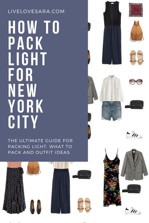 What to pack for 10 days in New York City packing list | New York City Outfit Ideas | What to Wear in New York City | NYC Packing list | Spring Packing List | NYC Outfit Ideas | What to Wear in NYC | Packing Light | Capsule Wardrobe | travel wardrobe | Summer packing list | travel capsule | livelovesara Nyc Packing List Spring, New York Packing List Spring, New York City Summer Outfits 2024, Nyc Packing List Summer, New York City Outfits Spring, Nyc Outfits Spring, New York City Outfits Summer, Outfits For Nyc, New York Spring Outfits