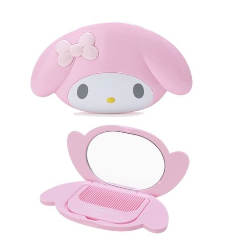 My Melody Mirror, My Melody Face, Face Form, Kitty Makeup, Face Mirror, Hello Kitty Makeup, Sanrio My Melody, Heart Drawing, Hello Kitty My Melody