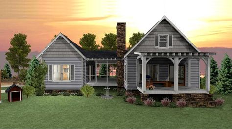 now this could be it....I'm thinking art studio and one car garage connected to the porch.... Dog Trot Homes, Dogtrot House Plans, Dogtrot House, Dog Trot House Plans, Dog Trot House, Rustic Architecture, Small Cottage House, Home Build Ideas, Small Cottage House Plans