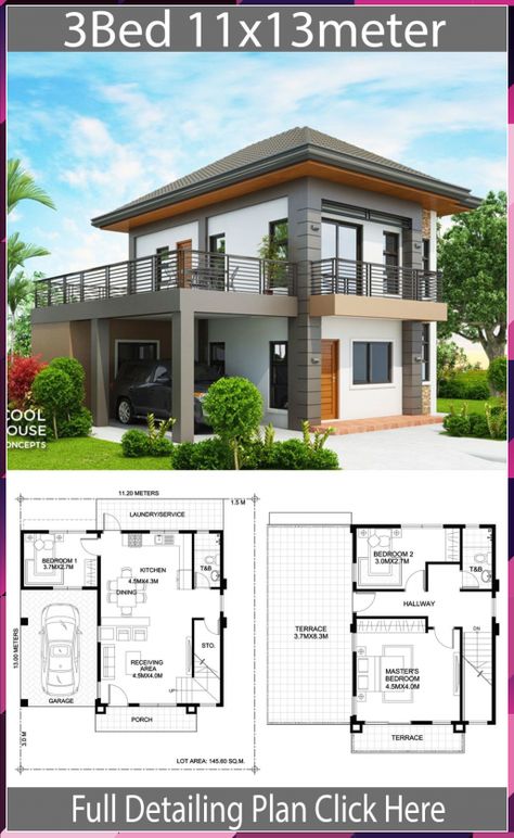 Philippines House Design, Two Story House Design, 2 Storey House Design, Exterior Drawing, 2 Storey House, Modern Bungalow House, Two Story House, House Plan Gallery, House Arch Design