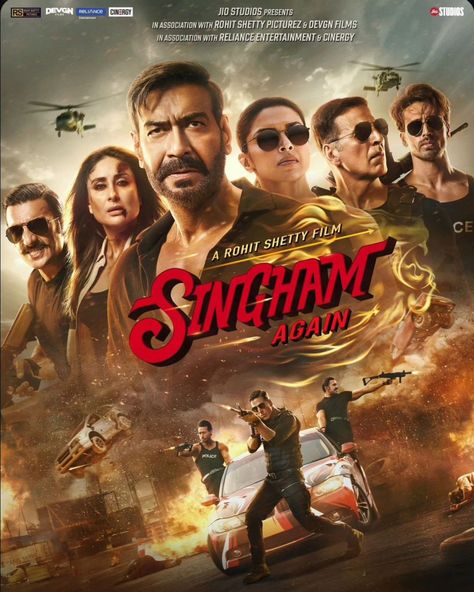 SINGHAM AGAIN NOV.1ST.2024 ROHIT SHETTY'S COP UNIVERSE FILM🎟️🎬🍿📽️😎🌆 Book Your Tickets Now!!! Ticket Sale is Open.🎟️ Rolex Surya, Movies To Download, South Indian Movie, Ajay Devgan, Rohit Shetty, Movie World, Movie Info, Indian Movie, Download Free Movies