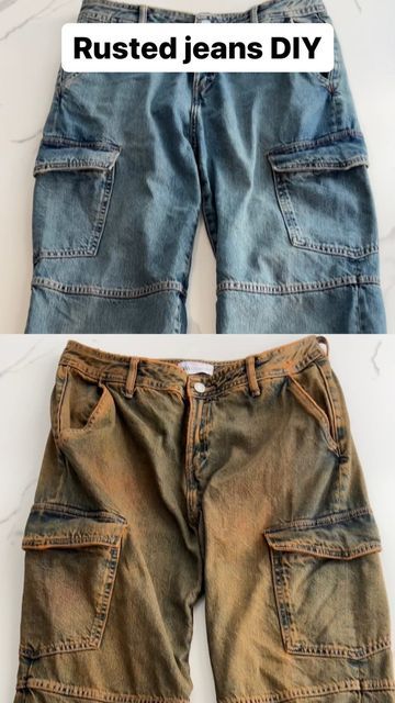 Rust Dyeing Tutorials, How To Dye Jeans, Overdyed Jeans, Rust Jeans, Boston Vintage, How To Make Jeans, Rust Dye, Skate Fits, Dyeing Tutorials