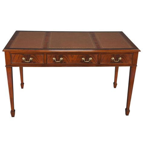 Mahogany Writing Table, Niagara Furniture, leather top desk Corner Writing Desk, Leather Top Desk, Round Center Table, Mahogany Desk, Writing Desk Modern, Traditional Desk, Modern Computer Desk, Mahogany Furniture, Traditional Office