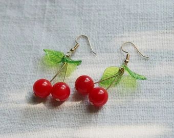 Unique Earrings | Etsy Minimal Earrings Studs, Red Flower Earrings, Fake Earrings, Hummingbird Earrings, Jewelry Gift Ideas, Stud Earrings Unique, Bunny Earrings, Cherry Earrings, Bamboo Earrings