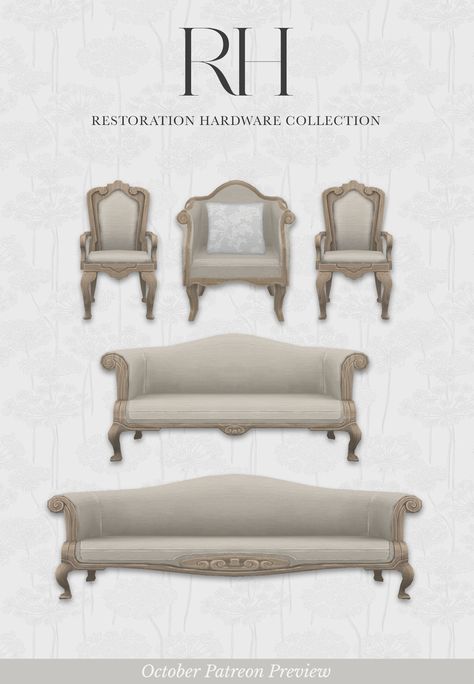 Shabby Chic Sims 4 Cc, Sims 4 Cc Royal Furniture, Sims 4 Royal Cc Furniture, Sims Royal, Sims Medieval, Classy Furniture, The Sims 4 Pc, Royal Furniture, The Sims 4 Packs