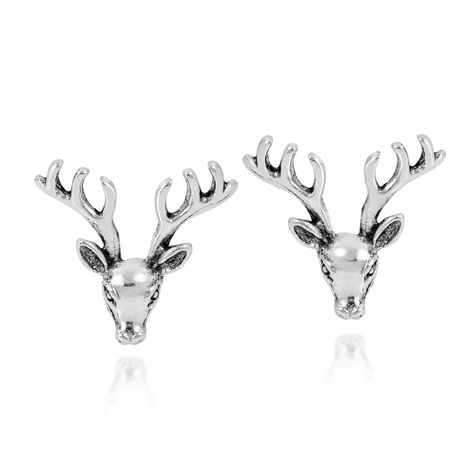 PRICES MAY VARY. Material: Sterling Silver | Trademark: Stamped 925 Finish: Shiny, Oxidized | Style: Trendy, Animal, Deer Overall Measurements: 13 mm (0.51 in) wide x 12 mm (0.47 in) long | Weight: 1.7 grams Earring Type: Pierced Stud | Closure: Push Back Item comes with original AERAVIDA jewelry packaging card. Perfect for gift giving to someone special or keep for yourself! Artisan Watsud of Thailand crafts these stunning earrings featuring a pair of majestic stag heads adorned with a crown of Thailand Crafts, Stag Deer, Casual Earrings, Earring Ideas, Animal Earrings, Sterling Silver Stud Earrings, Earrings Elegant, Deer Head, Nature Inspired Jewelry