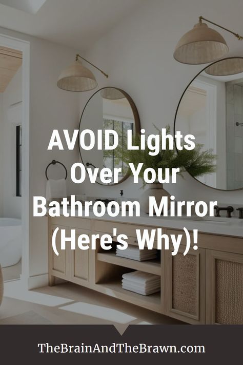 👉Today we're sharing our FAST + FREE Design List in addition to the only 10 over mirror bathroom lighting and vanity light ideas you should know about! Looking for timeless modern or minimalist elegant bathroom lighting ideas over mirror ideas? From DIY to vintage and small bathrooms, we show you the only 10 types you (actually) need to know about! :) Best Bathroom Lighting Over Mirror, Contemporary Bathroom Light Fixtures, 2 Mirrors One Light Bathroom, Framed Lighted Mirrors For Bathrooms, Full Length Mirror Lighting, Bathroom Vanity Mirrors And Lights, Small Light Bathroom Ideas, Modern Bathroom Black Fixtures, How To Backlight A Mirror