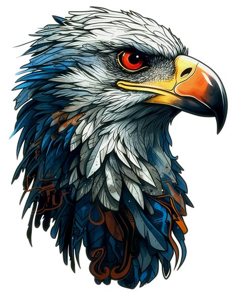 Neo Traditional Art, Eagle Portrait, Eagle Artwork, Eagle Symbol, Eagle Drawing, Symbol Of Freedom, Eagle Wallpaper, Eagle Pictures, Animal Illustration Art