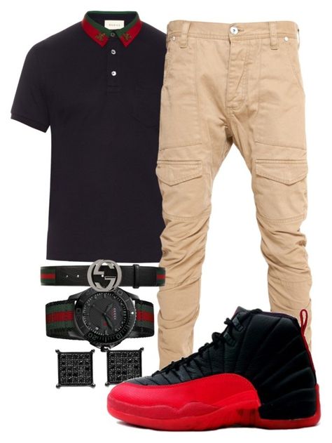 "Acapella- Young Pappy" by crenshaw-m4fia ❤ liked on Polyvore featuring Gucci, men's fashion and menswear Big Men Outfits, Young Pappy, Outfits With Jordans, Outfits For Guys, Fresh Clothes, Gucci Mens, White Jeans Men, Big Men Fashion