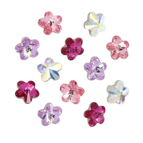 Swarovski Flower Gems – @pinkprincess on Tumblr Creative Collage Ideas, Crystal Springs, Pop Stickers, Soft Pastel Colors, Flower Icons, Glitter Flowers, Nail Stuff, Flower Crystal, Glitter Graphics