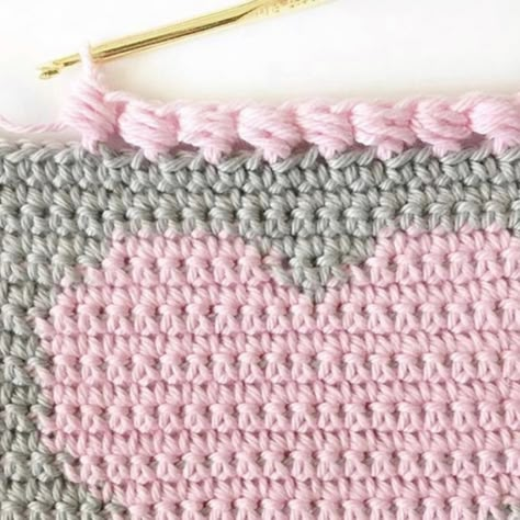 Crochet Baby Blanket Borders, Crochet Baby Blanket Edging, Blanket Borders, Blanket Border, Crochet Puff Stitch, Blanket Edging, Crochet Blanket Border, Crochet Heart Blanket, Daisy Farm Crafts