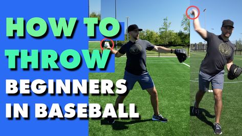 Learn the 7 steps in how to throw a baseball properly. If you're a beginner looking to learn basic throwing mechanics, footwork & more, this is for you. Throwing Drills For Baseball, How To Throw A Baseball, Baseball Throwing Drills, Youth Baseball Drills, Jack Baseball, Baseball Dugout, Baseball Workouts, Softball Drills, Baseball Drills