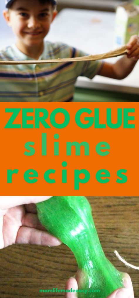 5 Ways to Make Slime Without Glue - All Natural, Non-Toxic! Easy Diy Slime No Glue, Non Sticky Slime Recipe Easy, Slime Recipe No Glue No Activator, How To Make No Glue Slime, Slime With Borax And Glue, No Glue Slime Recipes That Actually Work, Slime Recipe Cornstarch, Making Slime Without Glue, How To Make Slime Without Glue