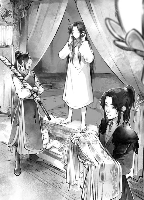 Feng Xin, Heaven Official's Blessing, Thread Art, Heaven's Official Blessing, Book Illustration, Book Art, Humanoid Sketch, Fan Art, On Twitter