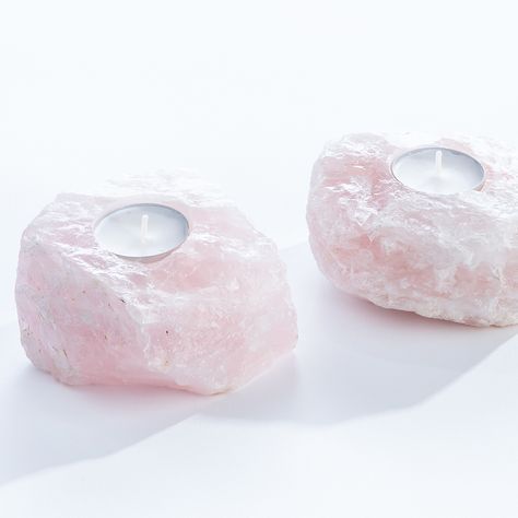 Rose Quartz Candle Holder, Rose Quartz Candle, Quartz Candle, Quartz Candle Holder, Crystal Candle Holders, Universal Love, Raw Rose Quartz, Crystal Candle Holder, Crystal Candle