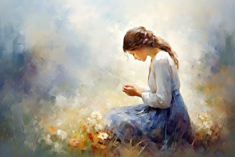 A Wise Woman Builds Her Home: 30 Days of Praying for the New Year Praying Painting, Powerful Feminine, Praying Woman, Woman Praying, Isaiah 30, Friend Of God, Gods Strength, Presence Of The Lord, Creator Of The Universe