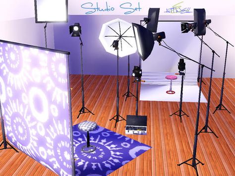 mikeaus69's Photographic Studio Set Ts3cc Furniture, Sims 4 Photography Studio, Sims Office, Photographer Room, Sims 4 Photography, Sims Bedroom, Sims4 Ideas, Mods Sims 4, Sims 4 Black Hair