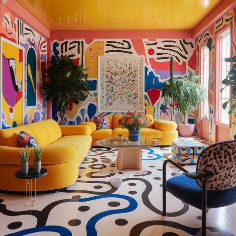 Funky Dining Room, Funky Living Room, Estilo Kitsch, Maximalist Interior Design, Bold Living Room, Funky Living Rooms, Funky Home, Maximalist Interior, Funky Home Decor