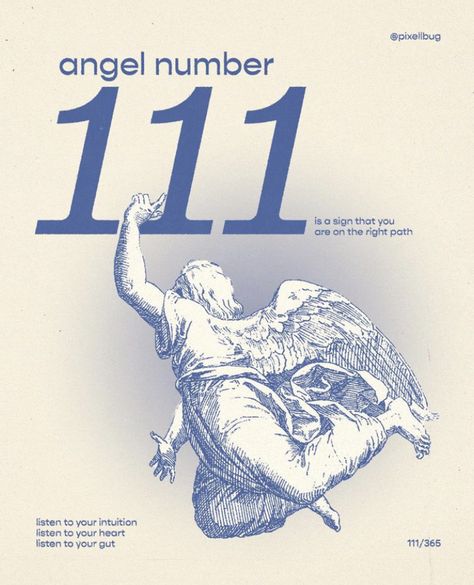 Angel Number 111, Angel Posters, Blue Quotes, Number Poster, Dorm Posters, Blue Poster, Angel Number, Angel Numbers, Room Posters