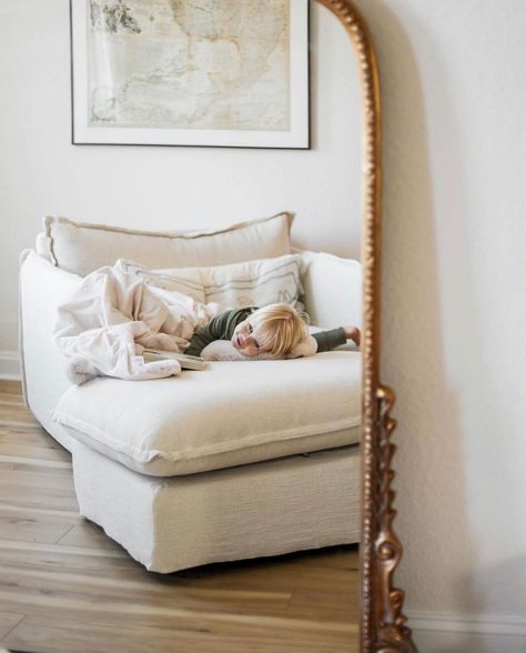 Sixpenny on Instagram: “Oh hi there! 👋☺️ #NevaChair 📷: @meganbellmade” Six Penny Chair, Sixpenny Neva, Neva Chair, Six Penny, Slipcovered Chair, Hardwood Plywood, Comfy Chairs, Slipcovers For Chairs, Small Space Living