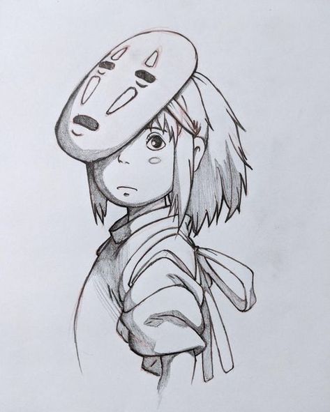 Hur Man Ritar Blommor, Art Studio Ghibli, Studio Ghibli Tattoo, Sharpie Drawings, 심플한 그림, Ghibli Tattoo, Chihiro Y Haku, Art Sketches Doodles, Ghibli Artwork