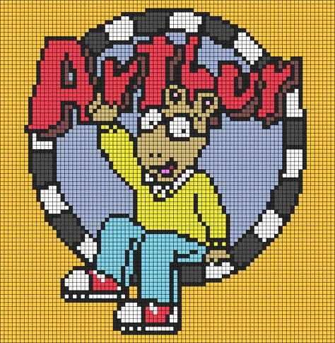 Cool Pixel Art Grid, Over The Garden Wall Alpha Pattern, Character Alpha Pattern, Scooby Doo Alpha Patterns, Grid Pictures, Graph Drawing, 90s Crochet, Cartoon Alpha Pattern, Nerdy Alpha Pattern