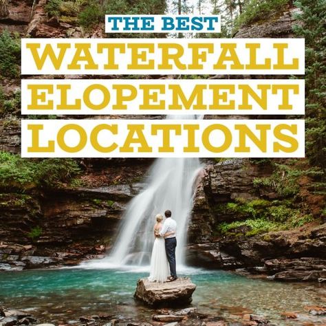 See the Best Waterfall Elopement Locations, waterfall wedding venues, and find out how to plan your elopement wedding at a waterfall. Waterfall Elopement Tennessee, Toccoa Falls Elopement, Hawaii Waterfalls, Waterfall Elopement, Native American Reservation, Elopement Destinations, Tennessee Wedding Venues, Waterfall Wedding, Oregon Waterfalls