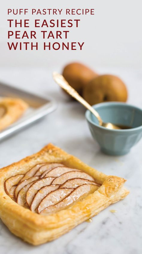 Pear Dessert Recipes, Pepperidge Farm Puff Pastry, Pear Dessert, Puff Pastry Desserts, Pear Tart, Pear Recipes, Easy To Make Desserts, Puff Pastry Sheets, Puff Pastry Recipes