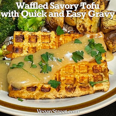 Pressed Tofu, Will It Waffle, Broccoli Tofu, Tofu Vegan, Savory Waffles, Vegan Beef, Street Building, Soy Recipes, Firm Tofu