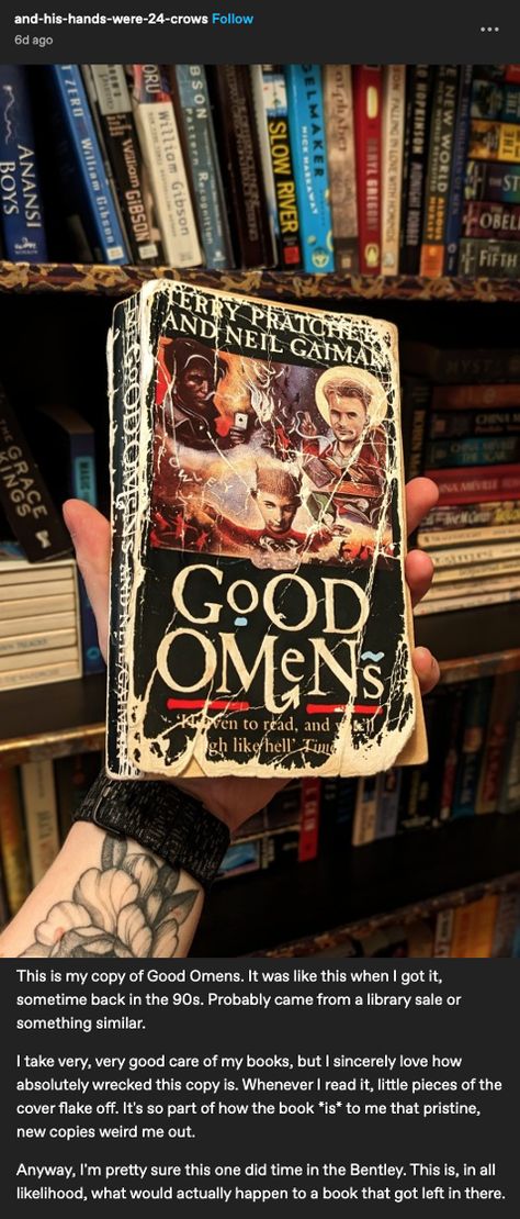 Good Omens Book Cover, Book Good Omens, Book Omens, William Gibson, Good Omens Book, Ineffable Husbands, Terry Pratchett, Inspirational Books To Read, Good Omens