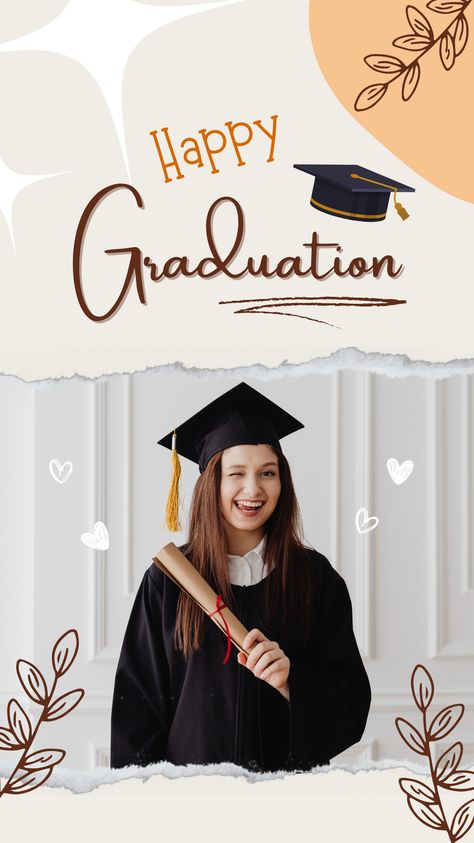 Graduation Instagram Story, Graduation Instagram, Template Graduation, Font Combos, Using Canva, Free Stories, Create Your Story, Happy Graduation, Story Setting