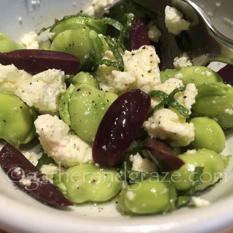 Fava Bean Salad, Fava Beans Salad, Broad Bean Recipes, Fava Beans Recipes, Smoked Salmon Salad, Bean Salad Recipe, Chicken Caesar Pasta Salad, Fava Bean, Broad Beans