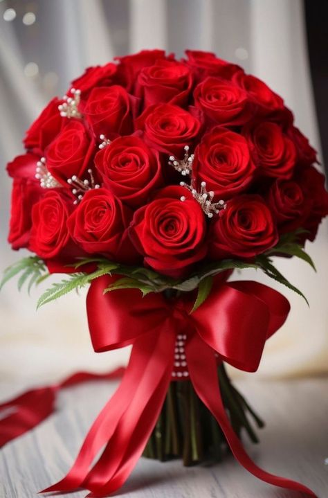 Birthday Flowers Bouquet, Love Rose Flower, Rose Flower Arrangements, Very Beautiful Flowers, Birthday Wishes Flowers, Good Morning Flowers Rose, Rose Flower Pictures, Beautiful Flowers Photography, Red Rose Bouquet